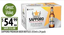 Supabarn Sapporo Premium Beer Bottles offer