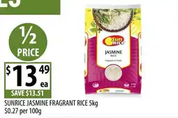 Supabarn Sunrice Jasmine Fragrant Rice offer