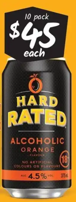 Hard rated alcoholic orange