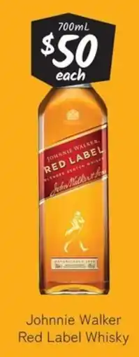 Cellarbrations Johnnie Walker Red Label Whisky offer