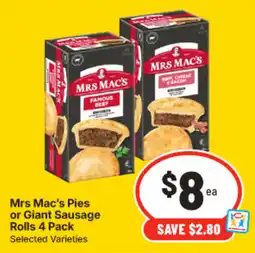 IGA Mrs Mac's Pies offer