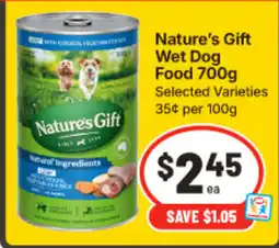 IGA Nature's Gift Wet Dog Food offer