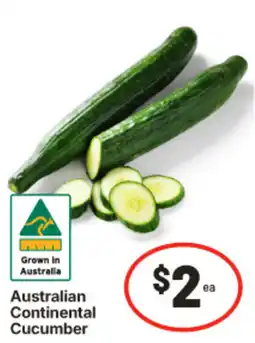IGA Australian Continental Cucumber offer