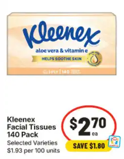 IGA Kleenex Facial Tissues offer