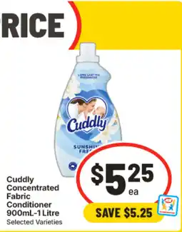 IGA Cuddly Concentrated Fabric Conditioner offer