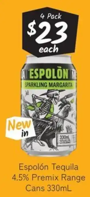 Espolón Tequila Sparkling Margarita