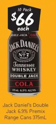 Cellarbrations Jack Daniel's Double Jack Cola offer