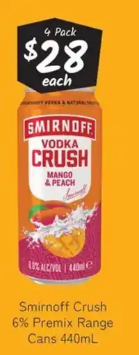 Cellarbrations Smirnoff Crush offer