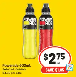 IGA Powerade 600mL offer