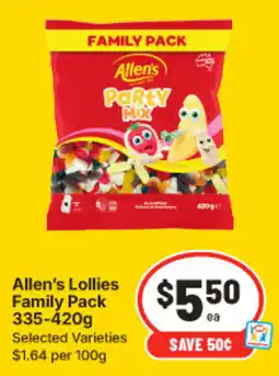 IGA Allen's Lollies Family Pack offer