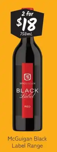Cellarbrations McGuigan Black Label Red offer