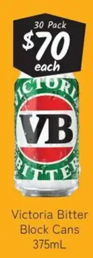 Cellarbrations Victoria Bitter Block Cans offer