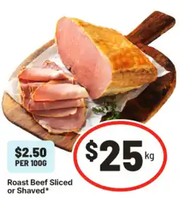 IGA Roast Beef Sliced or Shaved offer