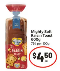 IGA Mighty Soft Raisin Toast offer