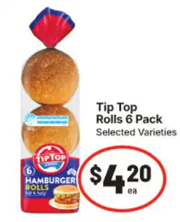 IGA Tip Top Hamburger Rolls Selected Varieties offer