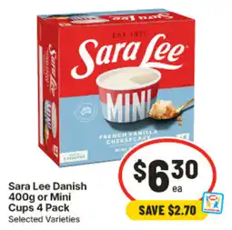 IGA Sara Lee Danish Mini Cups offer