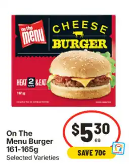 IGA On The Menu Cheese Burger offer