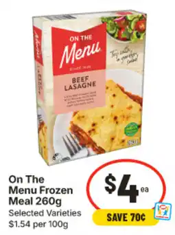 IGA On The Menu Frozen Meal offer