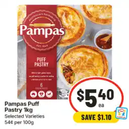 IGA Pampas Puff Pastry offer