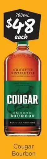 Cellarbrations Cougar Bourbon offer