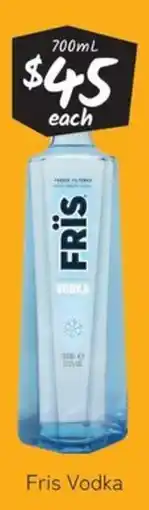 Cellarbrations Fris Vodka offer
