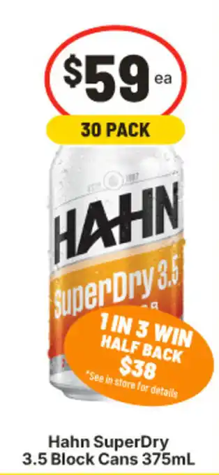 IGA Hahn SuperDry 3.5 Block Cans offer