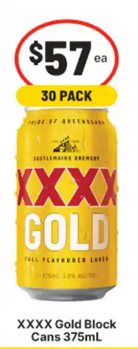 IGA XXXX Gold Block Cans offer