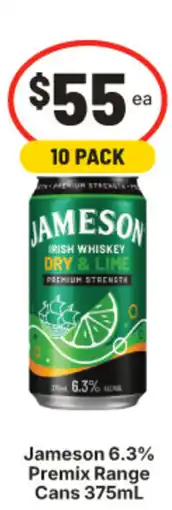 IGA Jameson Irish Whiskey Dry & Lime offer
