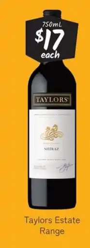 Cellarbrations Taylors Estate Range Shiraz offer