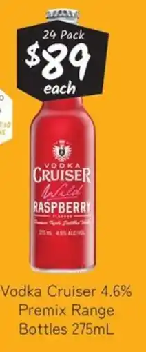Cellarbrations Vodka Cruiser Wild Raspberry offer