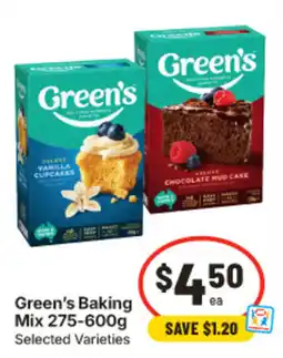 IGA Green's Baking Mix offer