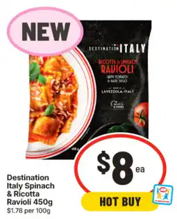 IGA Destination Italy Spinach & Ricotta Ravioli offer
