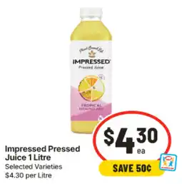 IGA Impressed Pressed Juice offer