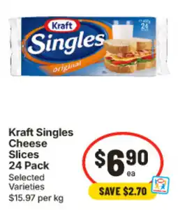 IGA Kraft Singles Cheese Slices offer