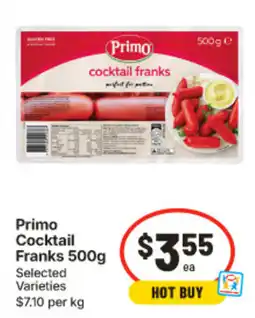 IGA Primo Cocktail Franks offer