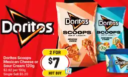 IGA Doritos Scoops Mexican Cheese or Sour Cream offer