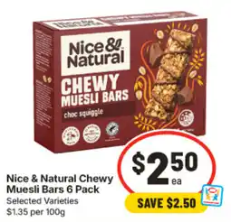 IGA Nice & Natural Chewy Muesli Bars offer