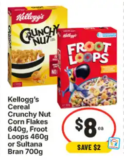 IGA Kellogg's Cereal Crunchy Nut Corn Flakes offer