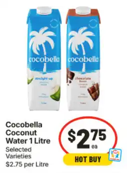 IGA Cocobella Coconut Water 1 Litre Selected Varieties offer