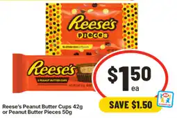 IGA Reese's Peanut Butter Cups or Peanut Butter Pieces offer
