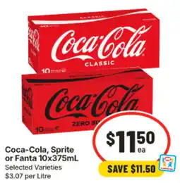 IGA Coca-Cola, Sprite or Fanta Selected Varieties offer