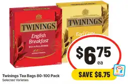 IGA Twinings Tea Bags Selected Varieties offer