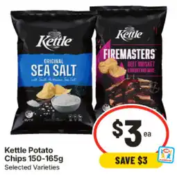 IGA Kettle Potato Chips Selected Varieties offer