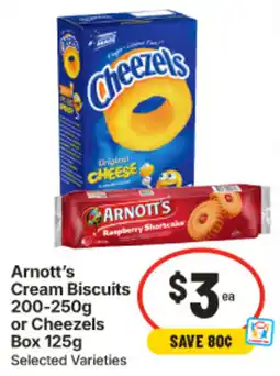 IGA Arnott's Cream Biscuits or Cheezels offer