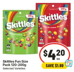 IGA Skittles Fun Size offer