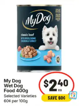IGA My Dog Wet Dog Food offer