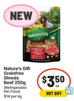 IGA Nature's Gift Grainfree Shreds Beef offer