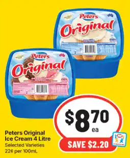 IGA Peters Original Ice Cream offer