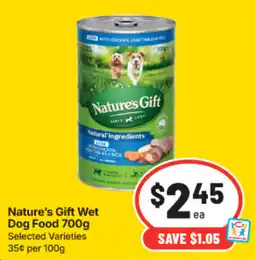 IGA Nature's Gift Wet Dog Food offer