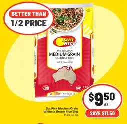 IGA SunRice Medium Grain Calrose Rice offer